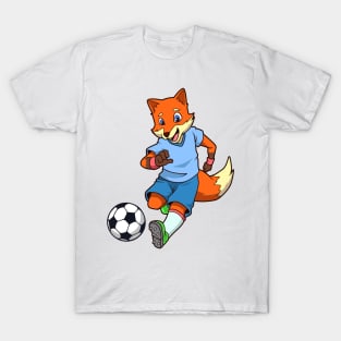 Cartoon fox plays soccer T-Shirt